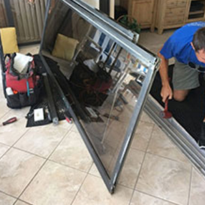 sliding glass door frame repair DeBary